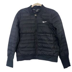 Nike Aeroloft‎ Puffer Jacket Women's M Black Down Fill Breathable Running
